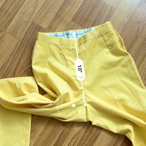 House of bijan classic yellow ankle length trouser men’s size xs - Picture 3 of 7